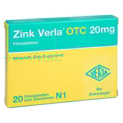 Zink Verla OTC 20 mg