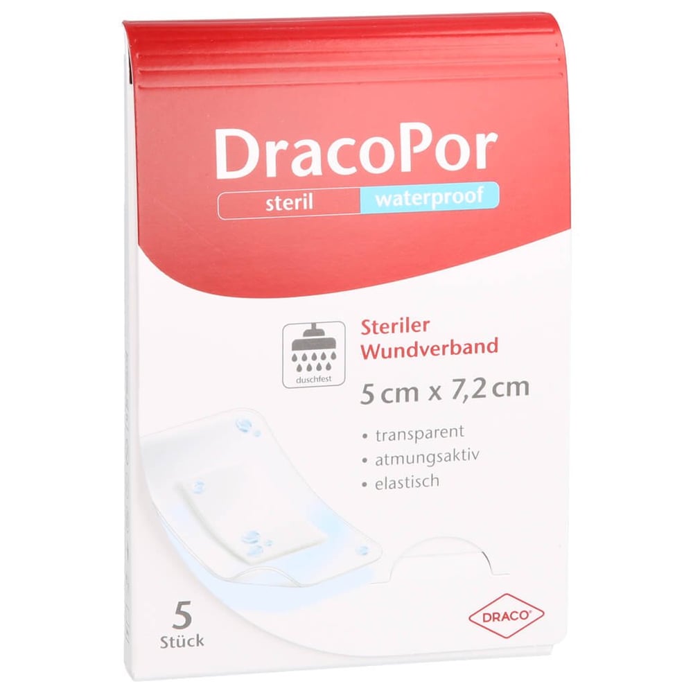 Dracopor Waterproof Wundverband steril 5cmx7.2cm