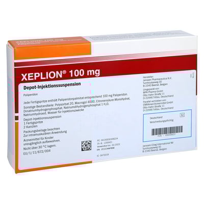 Xeplion 100mg Depot.Injektionssusp.Fertigspritz.