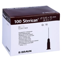 Sterican Kan. Luer-Lok 0,45x25 mm Größe 18 braun