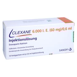 Clexane 6000 I.E. (60 mg)/0,6 ml Injektionslösung