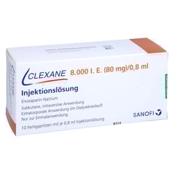 Clexane 8000 I.E. (80 mg)/0,8 ml Injektionslösung