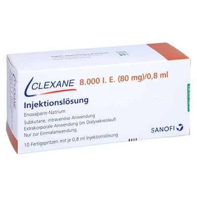 Clexane 8000 I.E. (80 mg)/0,8 ml Injektionslösung
