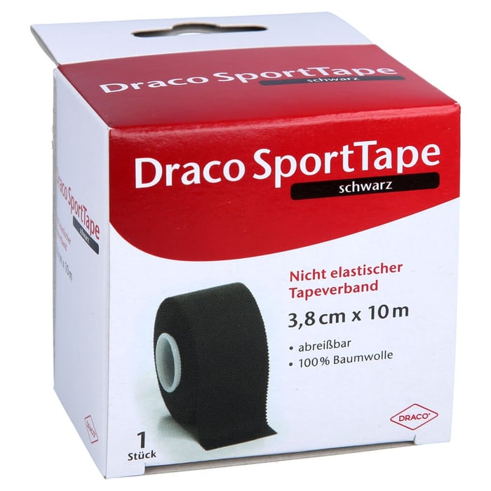Dracotapeverband 10mx3.8cm schwarz