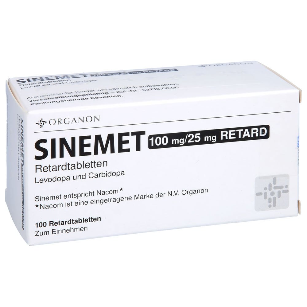 Sinemet 100 mg/25 mg retard