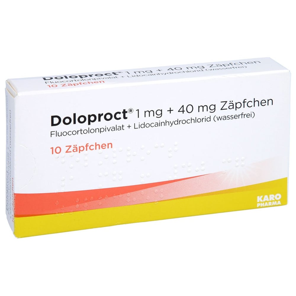 Doloproct 1 mg + 40 mg Zäpfchen