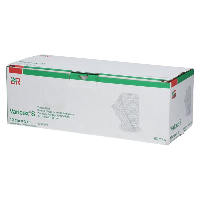 Varicex S Zinkleimbinde 5mx10cm einzeln verpackt
