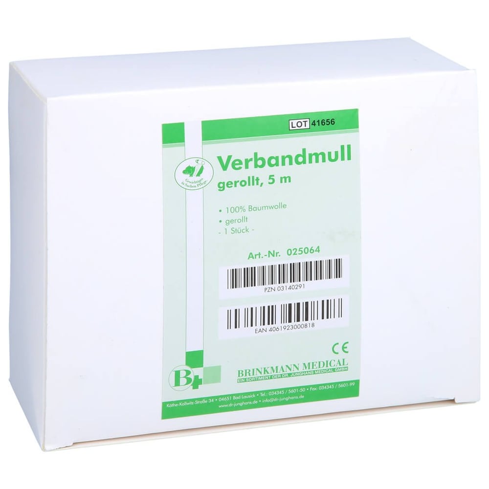 Verbandmull 10 cmx5 m 8fach Rolle