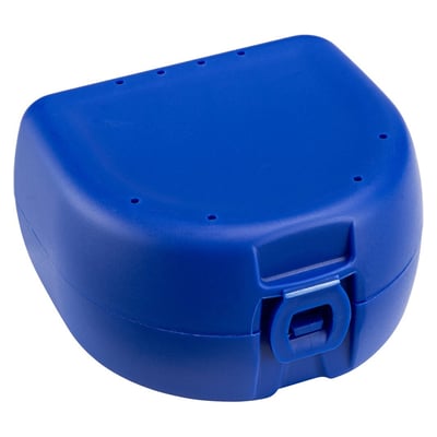 Prothesen Zahnspangenbox universal dunkelblau