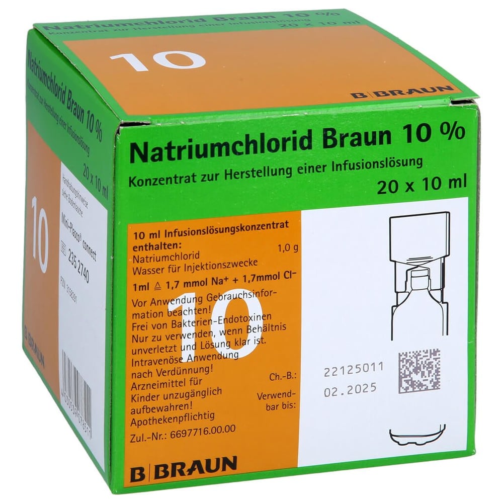 Natriumchlorid 10% Braun Mpc Infusionslsg.-Konz.