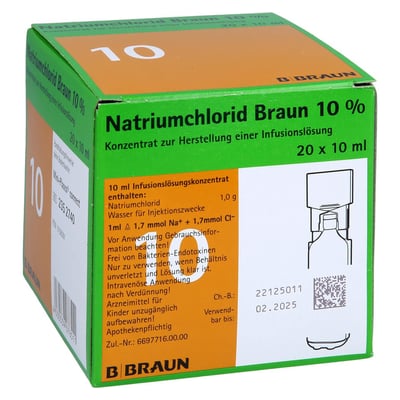 Natriumchlorid 10 % Braun Mpc Infusionslsg.-Konzentrat