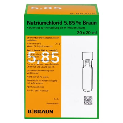 Natriumchlorid 5,85% Braun Mpc Infusionslsg.-Konz.