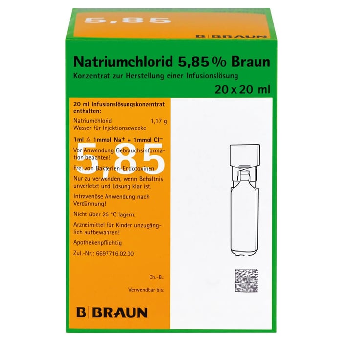 Natriumchlorid 5,85% Braun Mpc Infusionslsg.-Konz.