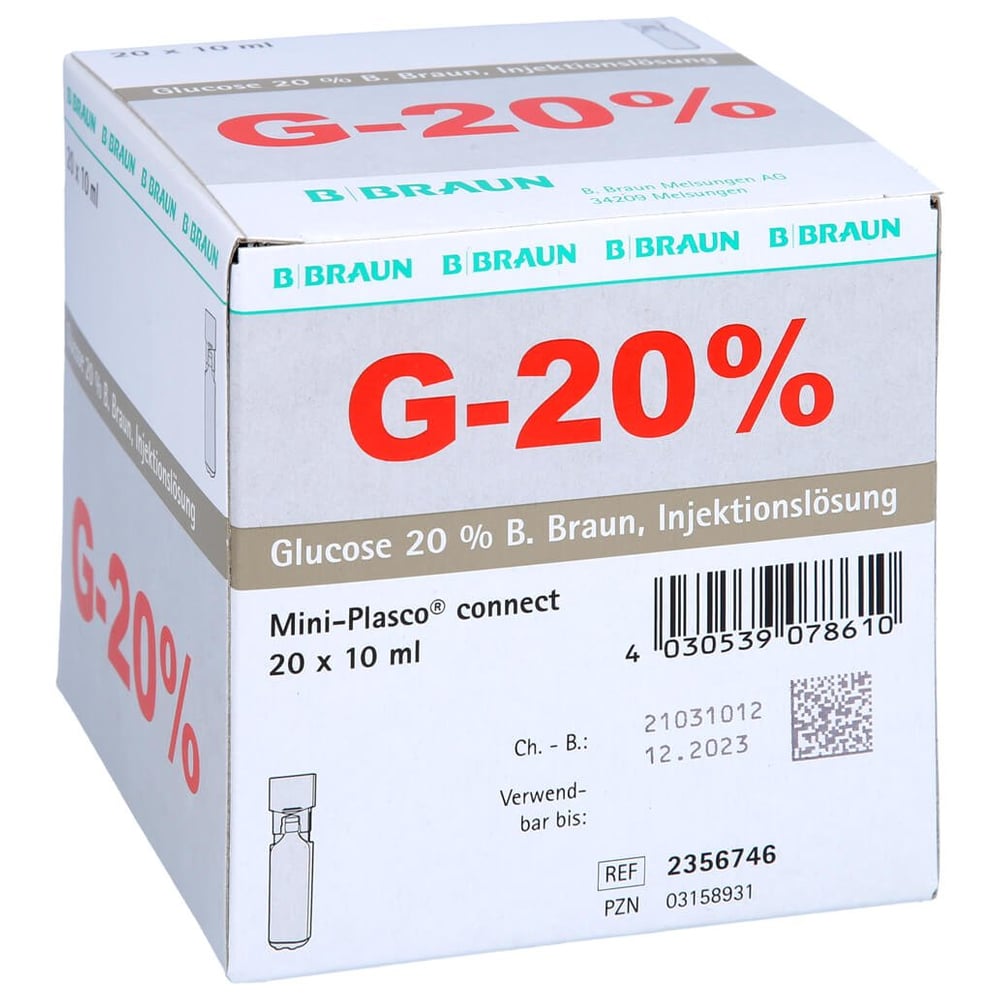Glucose 20% Braun Mini-Plasco connect