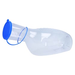 Urinflasche f. Männer Kunststoff glasklar m.Deckel