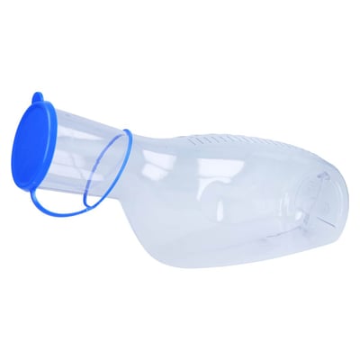 Urinflasche f. Männer Kunststoff glasklar m.Deckel