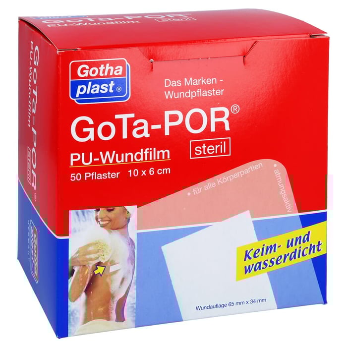 GOTA-POR PU Wundfilm 10x6 cm steril Pflaster