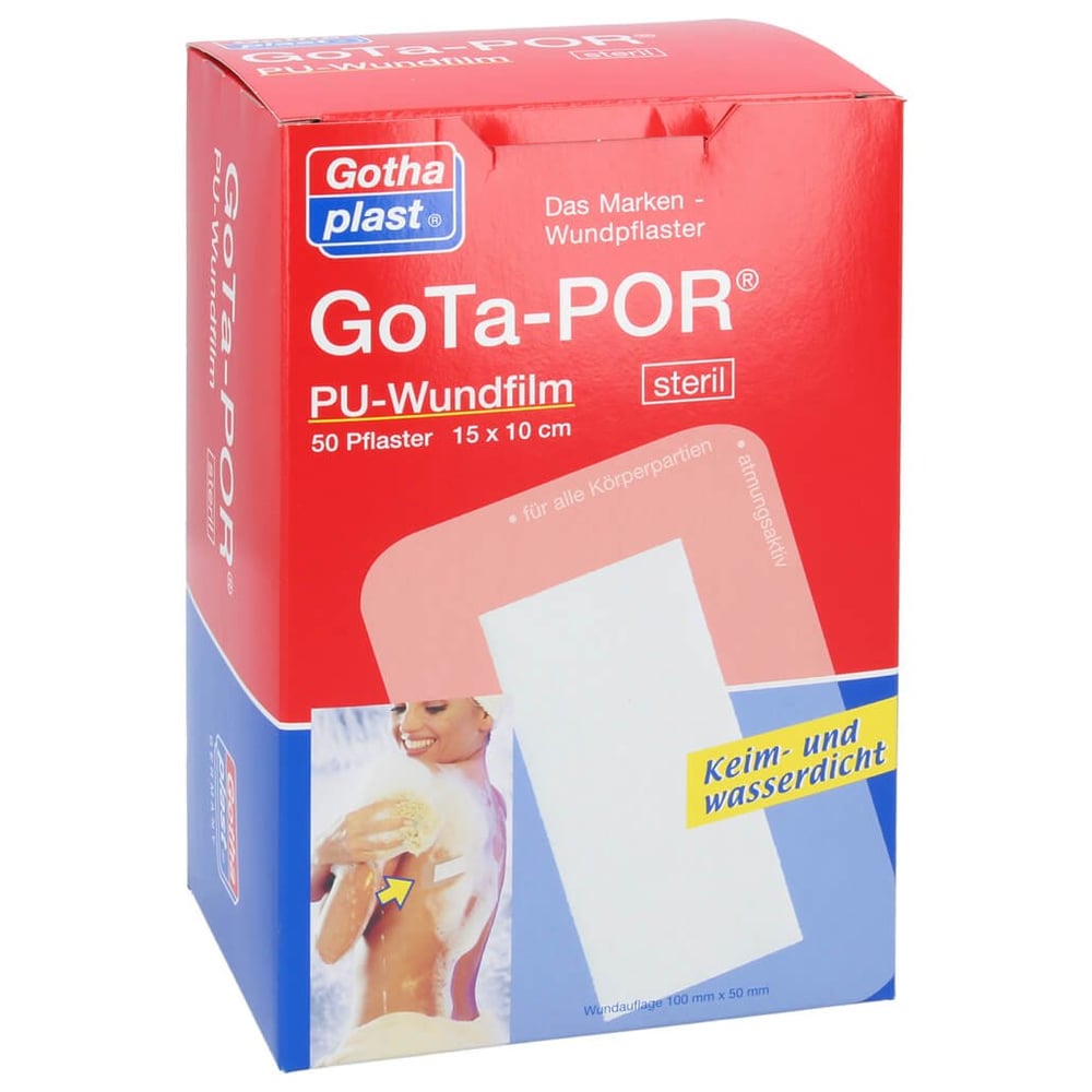 GOTA-POR PU Wundfilm 15x10 cm steril Pflaster
