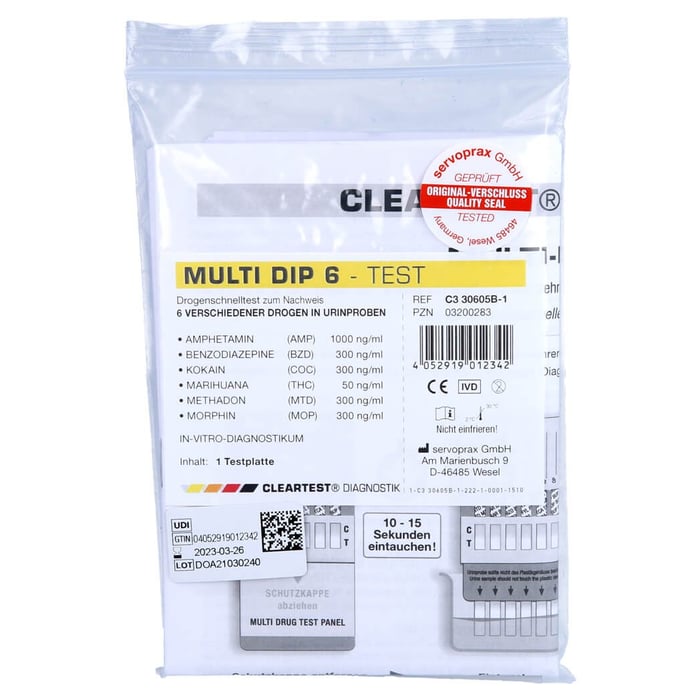 Drogentest Multi Dip 6 Amp