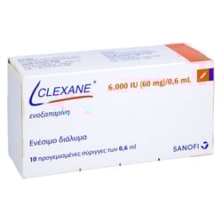 Clexane 6000 I.E. (60 mg)/0,6 ml Injektionslösung