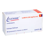 Clexane 6000 I.E. (60 mg)/0,6 ml Injektionslösung ohne Sicherheitssystem
