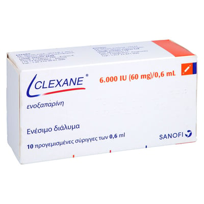 Clexane 6000 I.E. (60 mg)/0,6 ml Injektionslösung ohne Sicherheitssystem