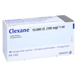 Clexane 10000 I.E. (100 mg)/1 ml Injektionslösung ohne Sicherheitssystem