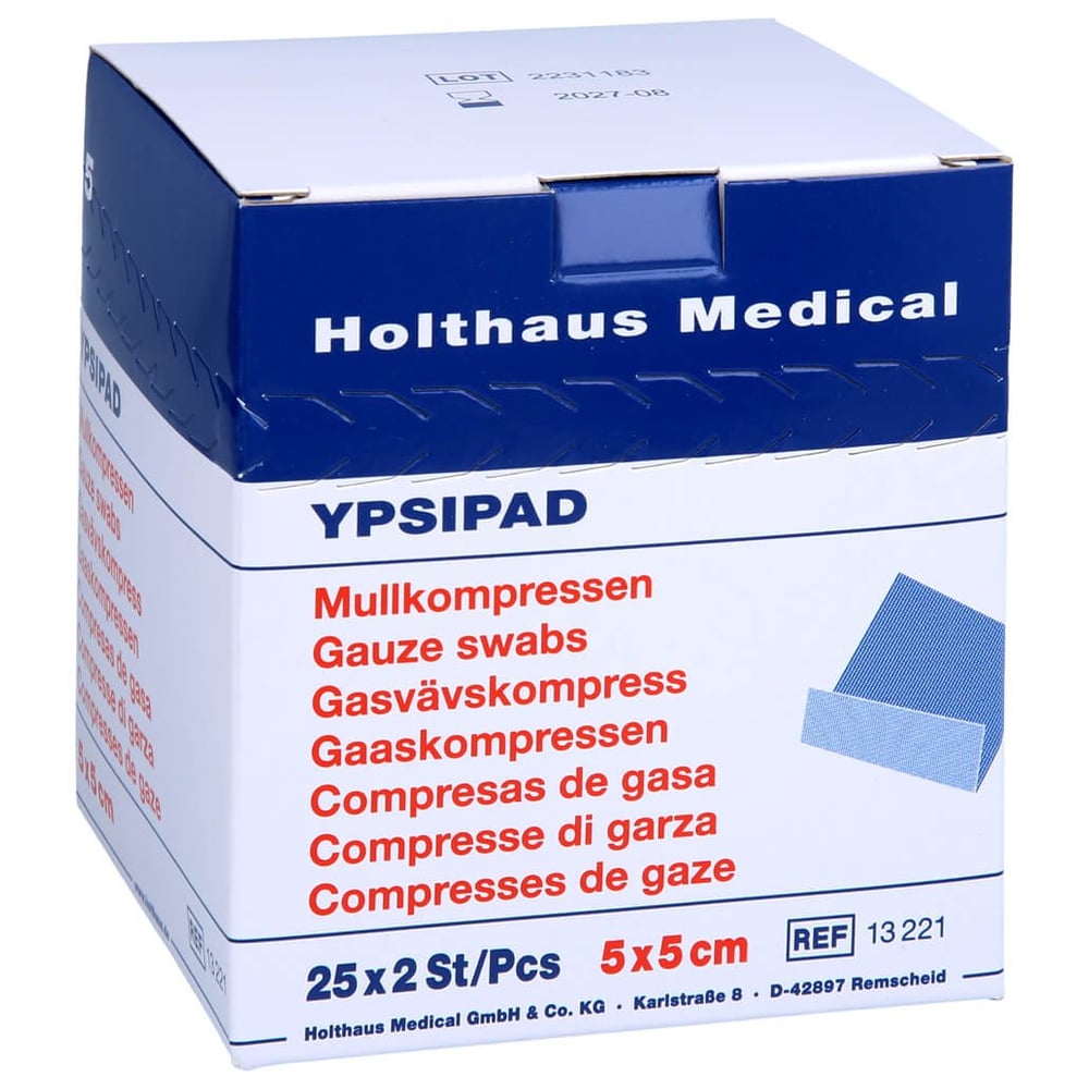 Mullkompressen Ypsipad 5x5 cm steril 8fach