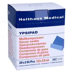 MULLKOMPRESSEN YPSIPAD 7,5x7,5 cm steril 8fach