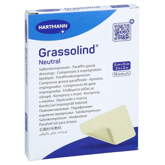 Grassolind Salbenkompressen 5x5 cm steril