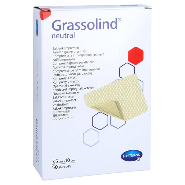 Grassolind Salbenkompressen 7,5x10 cm steril