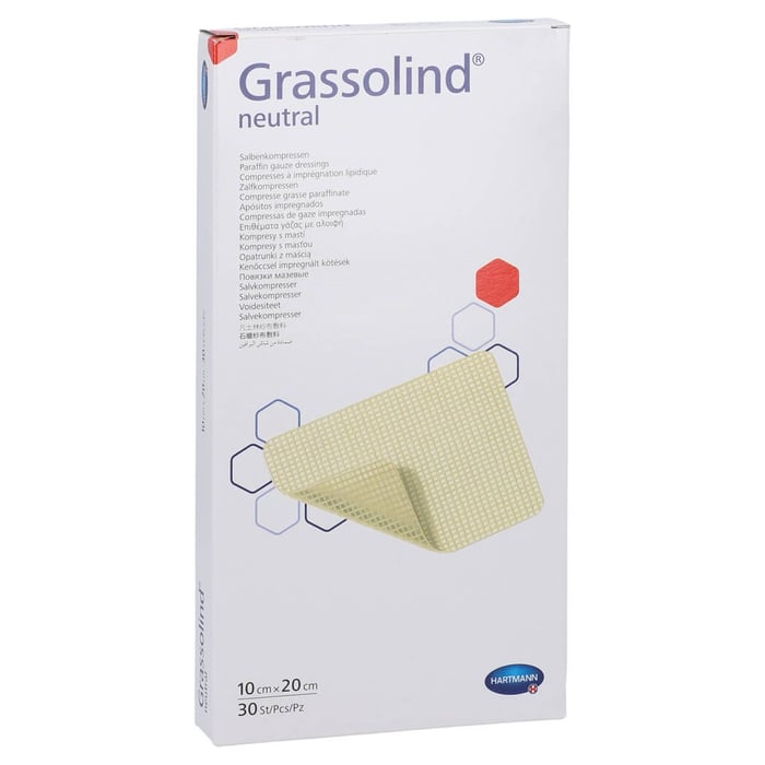 Grassolind Salbenkompressen 10x20 cm steril