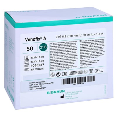 Venofix A Venenpunktionsb.21 G 0,8x19 mm 30 cm grün ACA Müller/ADAG Pharma Produktbild 1