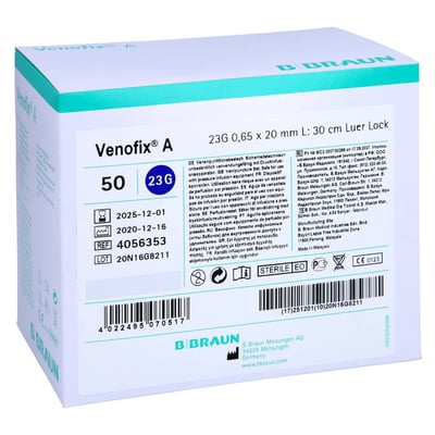 Venofix A Venenpunktionsb.23 G 0,65x19 mm 30 cm blau Produktbild 1