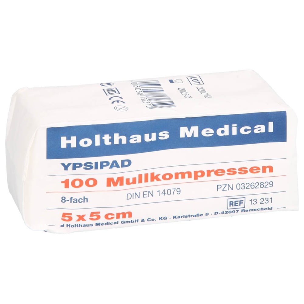 Mullkompressen 8-fach unsteril YPSIPAD 5x5cm