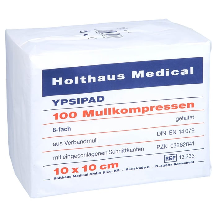 Mullkompressen 8-fach unsteril YPSIPAD 10x10cm