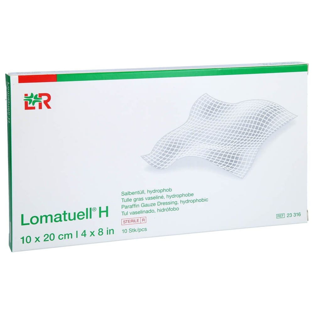 Lomatuell H Salbentüll 10x20 cm steril