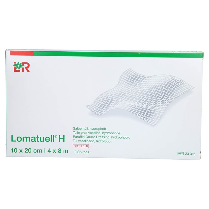 Lomatuell H Salbentüll 10x20 cm steril