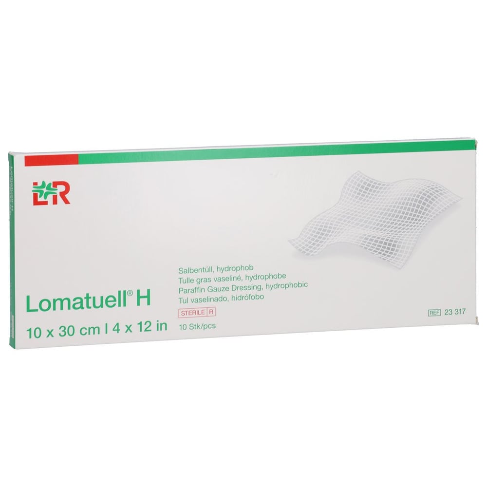 Lomatuell H Salbentüll 10x30 cm steril