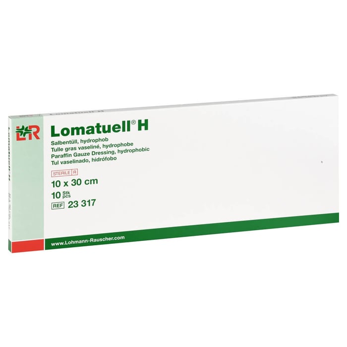 Lomatuell H Salbentüll 10x30 cm steril