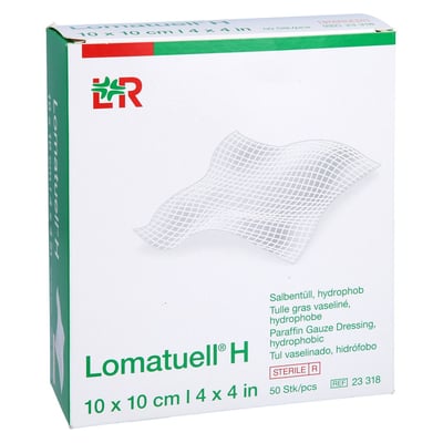 Lomatuell H Salbentüll 10x10 cm steril