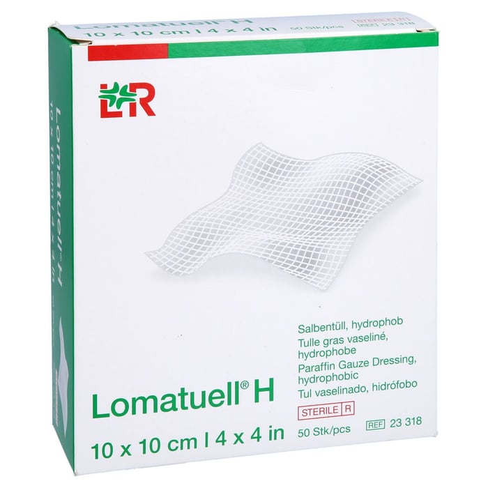 Lomatuell H Salbentüll 10x10 cm steril