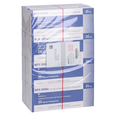 Mtx Hexal 25 mg (20 mg/ml) Injektionslösung Produktbild 1