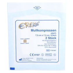 Erena Mullkompr.7,5x7,5 cm steril 8fach