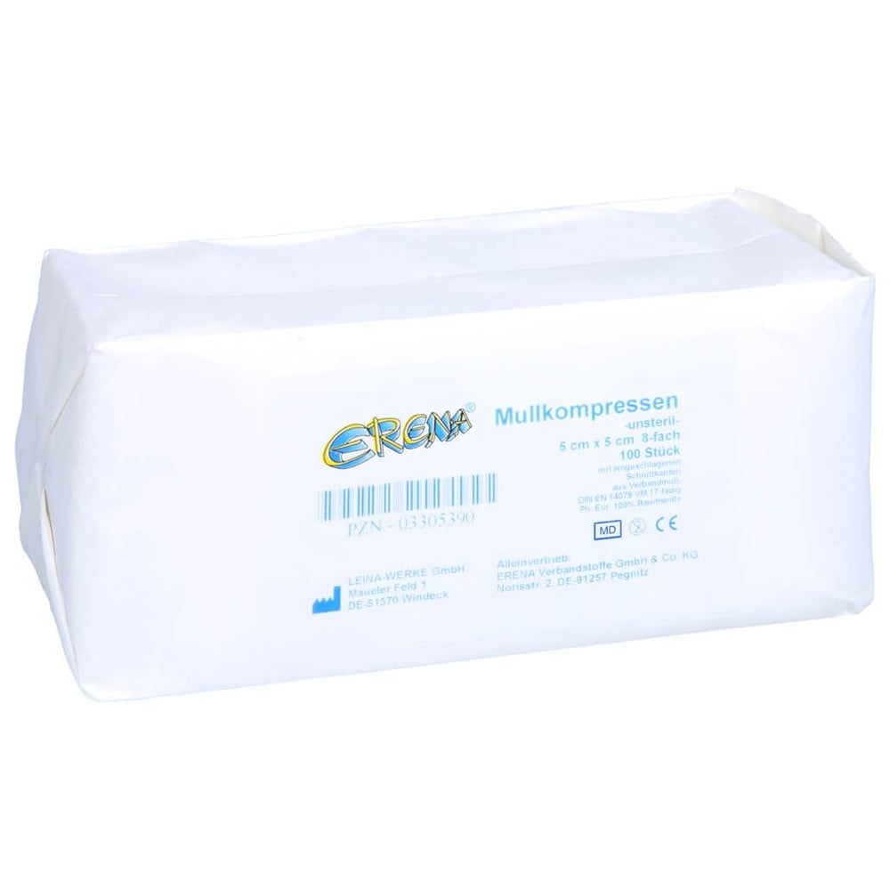 Erena Mullkompr.5x5 cm unsteril 8fach