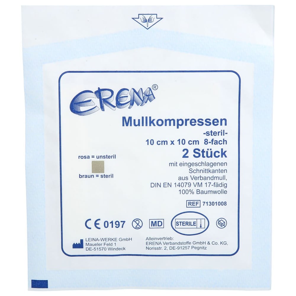 Erena Mullkompr.10x10 cm steril 8fach