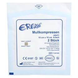 Erena Mullkompr.10x10 cm steril 8fach