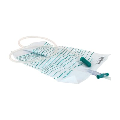 Urin Auffangbeutel unsteril 2 l Ablauf+Rückl.