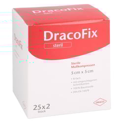 Dracofix Peel Kompressen 5x5 cm steril 8fach