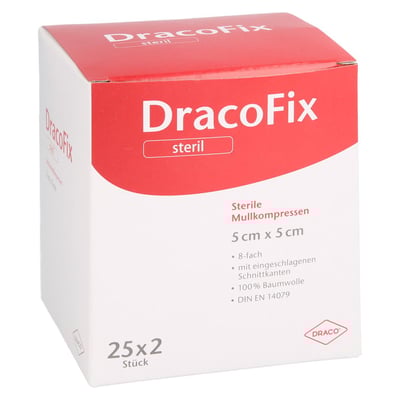 Dracofix Peel Kompressen 5x5 cm steril 8fach